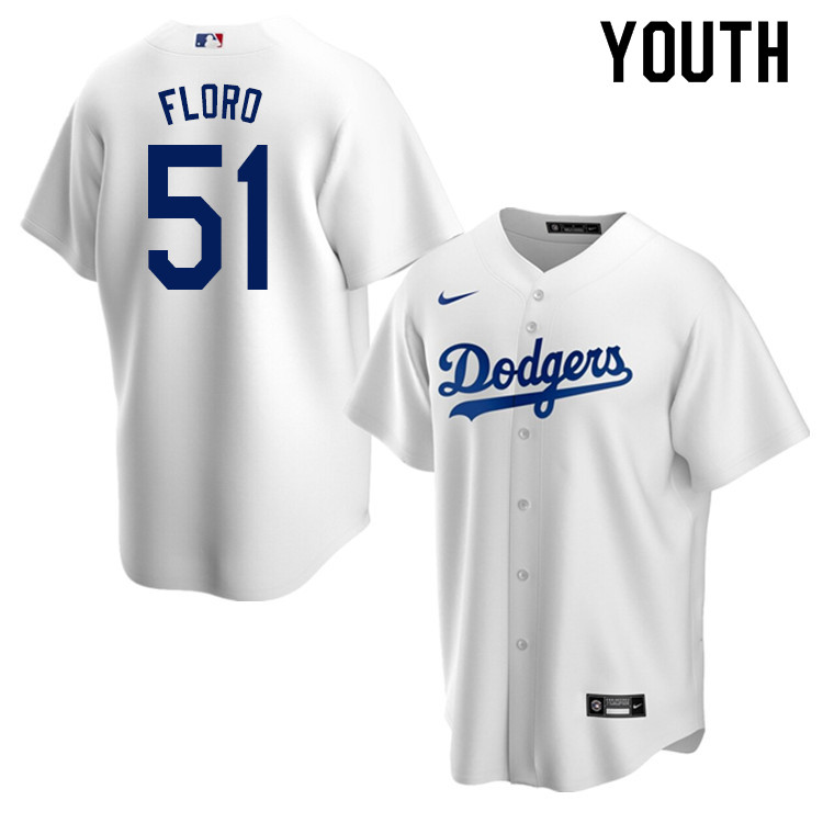 Nike Youth #51 Dylan Floro Los Angeles Dodgers Baseball Jerseys Sale-White